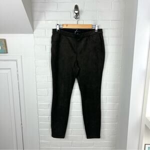 Joan Vass New York Faux Suede Pull On Skinny Pants Size M